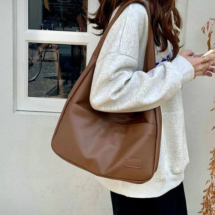 Sac bandoulière minimaliste en cuir vegan – Sac hobo tendance pour femmes