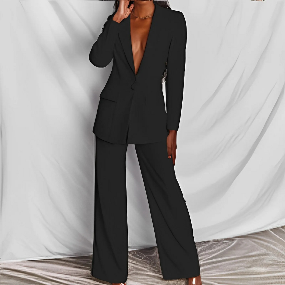 Bina - ensemble blazer-pantalon à manches longues pour femmes