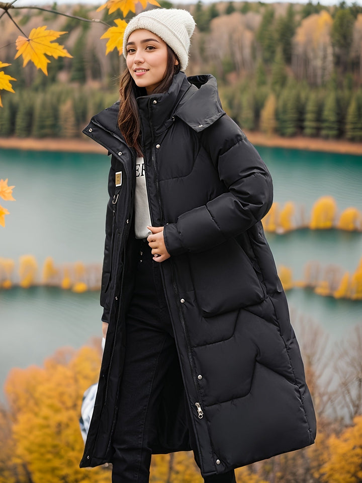 Stilvolle Warme Fleece Parka Winterjacke mit Kapuze für Frauen | Perfekt für Winteraktitäten