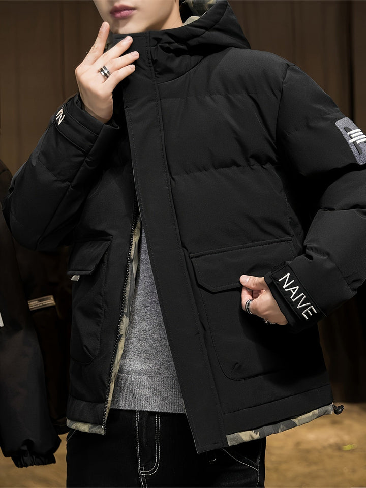 Veste d'hiver à capuche camouflage élégante pour hommes | Parfaite pour les activités de plein air