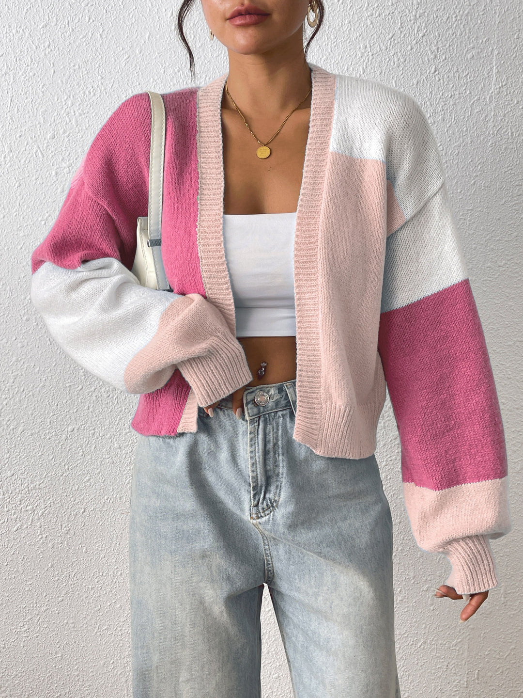 Eleganter stilvoller Cashmere-Strickwaren-Cardigan für Damen | Für den Alltag