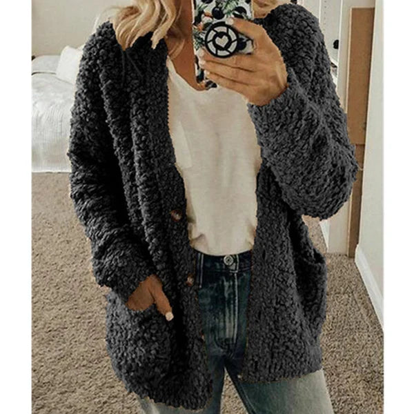 Everly - Mode Lange Warme Strickjacke