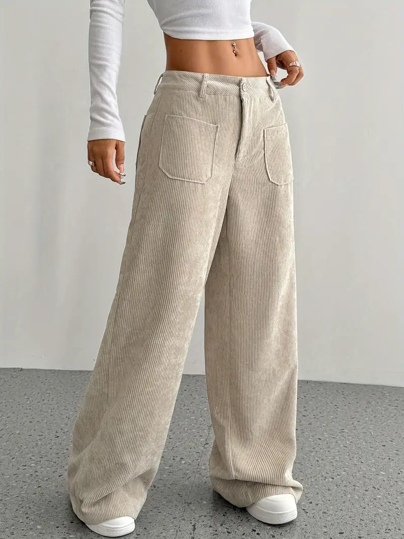 Makara – Pantaloni a cordoncino con gamba larga