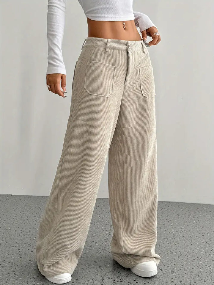 Makara – Pantaloni a cordoncino con gamba larga