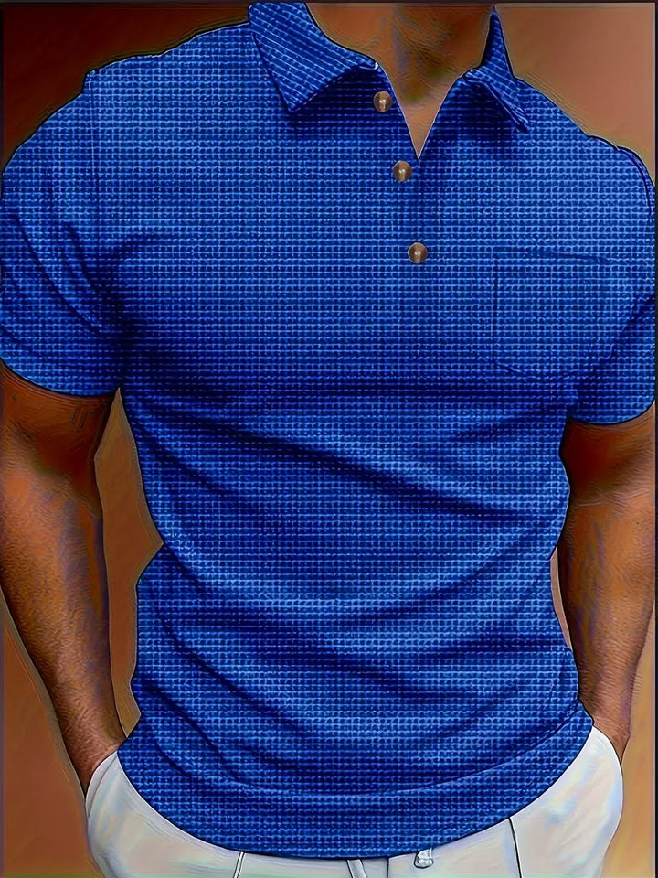 Polo pour homme avec patte de boutonnage – Chemise décontractée slim fit au style business casual moderne