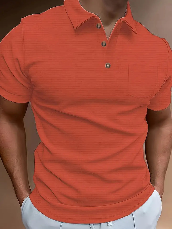 Polo pour homme avec patte de boutonnage – Chemise décontractée slim fit au style business casual moderne