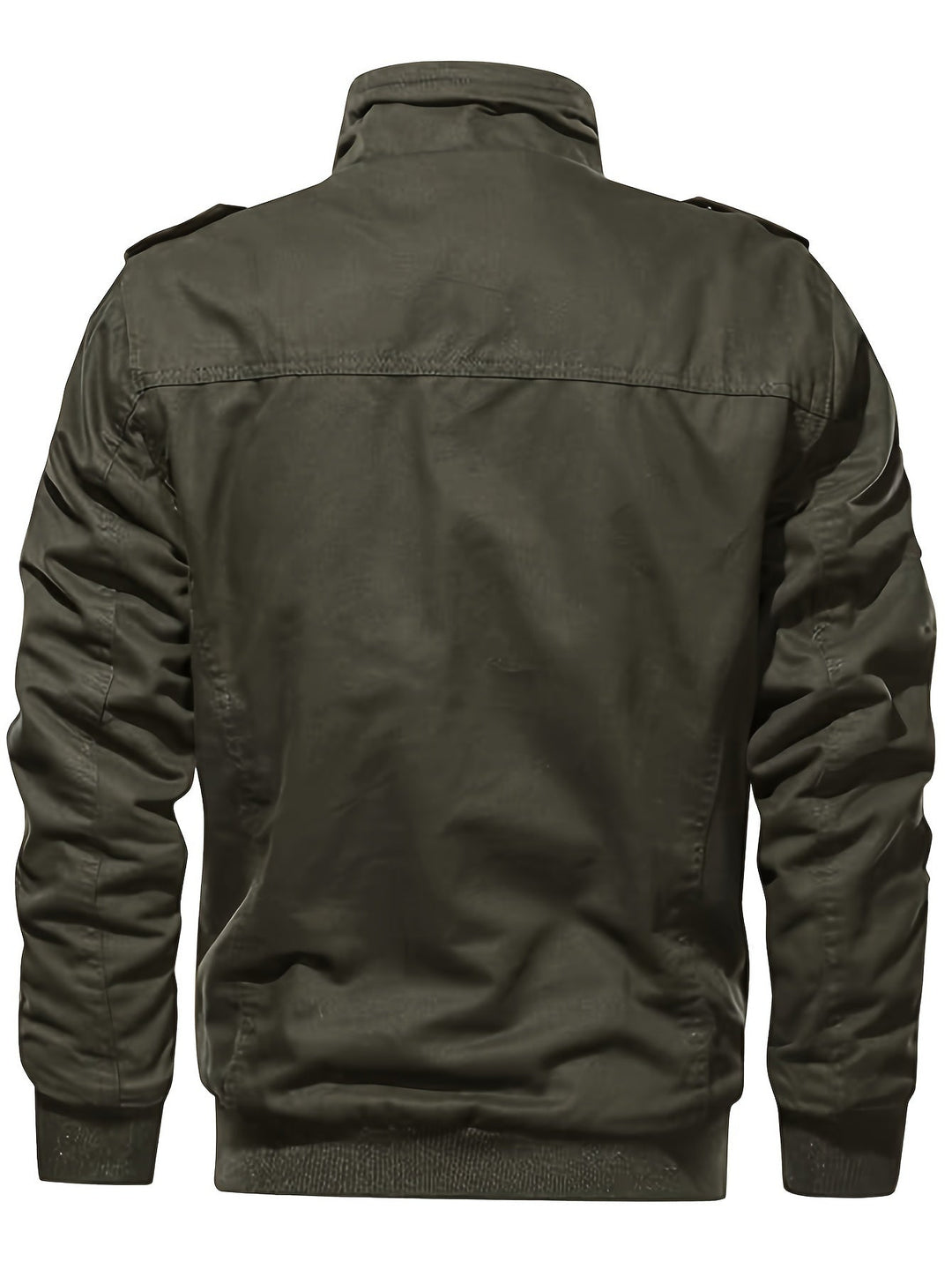 Veste d'hiver rétro à col montant avec fermeture éclair à manches longues décontractée pour hommes | Parfait pour les loisirs