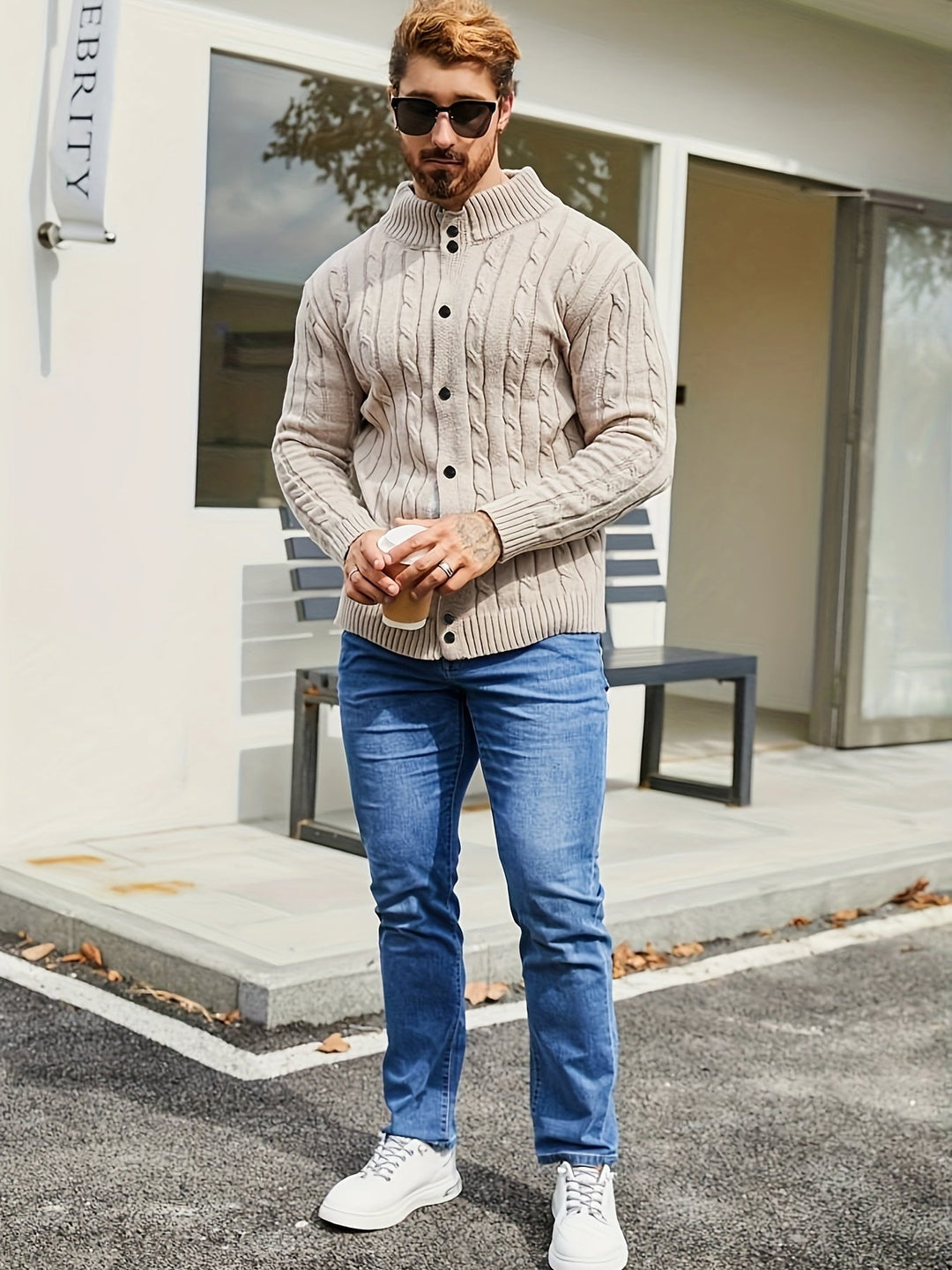 Federico - Cardigan décontracté pour homme avec boutons