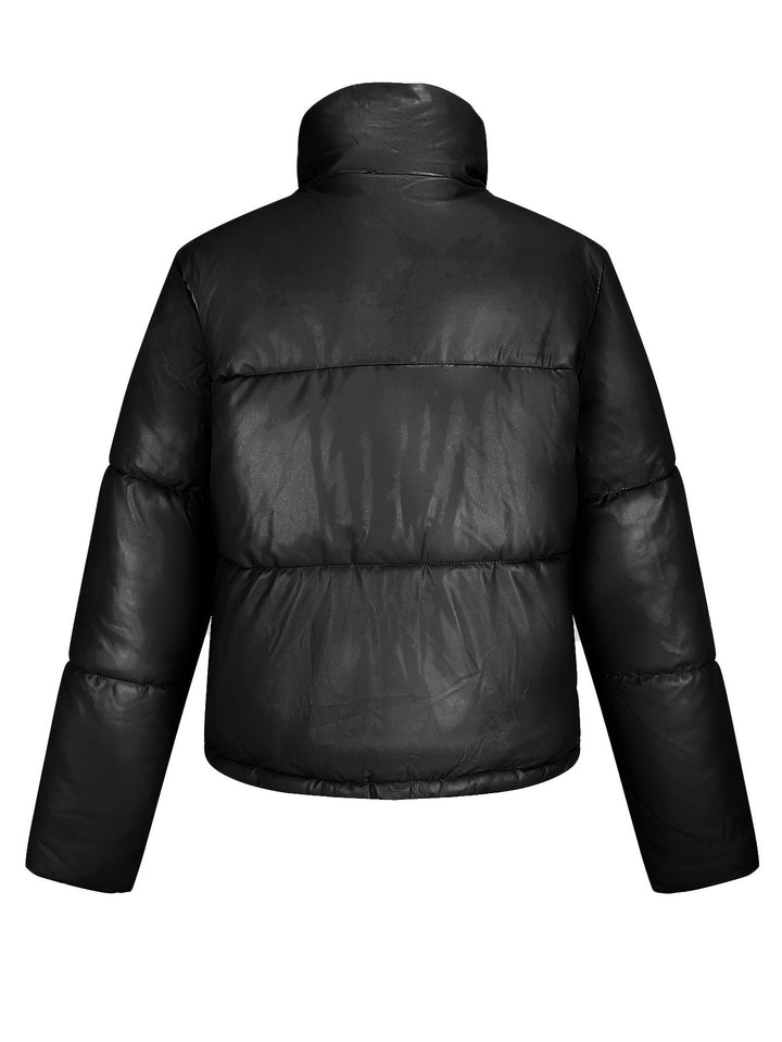 Damen Steppjacke – Warm Gefütterte Winterjacke mit Reißverschluss & Stehkragen