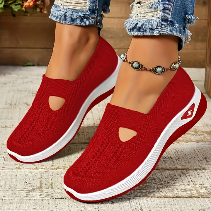 Stylish Lightweight Knit Cut-Out Sneakers for Women | Perfect for casual days