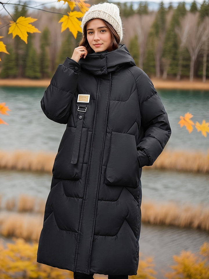 Stilvolle Warme Fleece Parka Winterjacke mit Kapuze für Frauen | Perfekt für Winteraktitäten