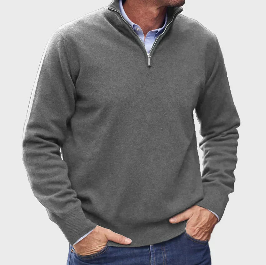 Pull pour hommes avec fermeture éclair