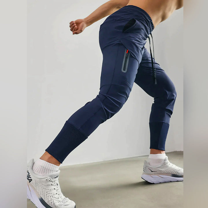 Pantalon de jogging homme avec poches cargo – Pantalon d'entraînement sportif coupe slim pour le quotidien et le fitness