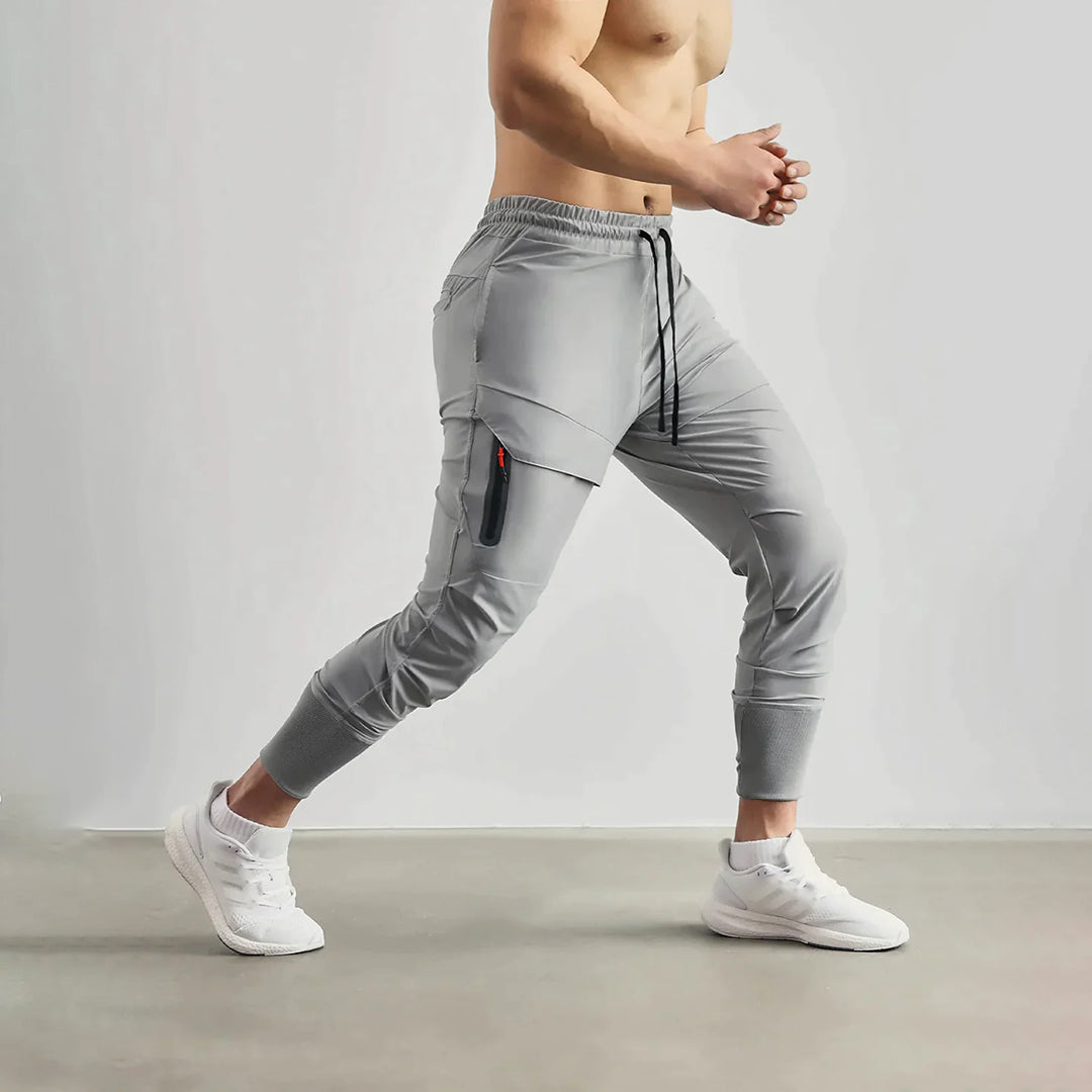 Pantalon de jogging homme avec poches cargo – Pantalon d'entraînement sportif coupe slim pour le quotidien et le fitness