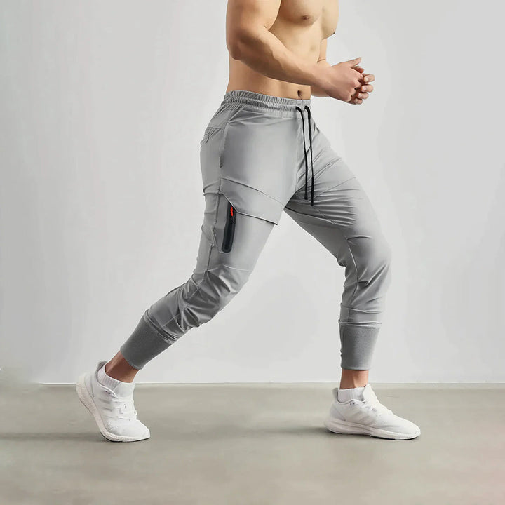 Pantalon de jogging homme avec poches cargo – Pantalon d'entraînement sportif coupe slim pour le quotidien et le fitness