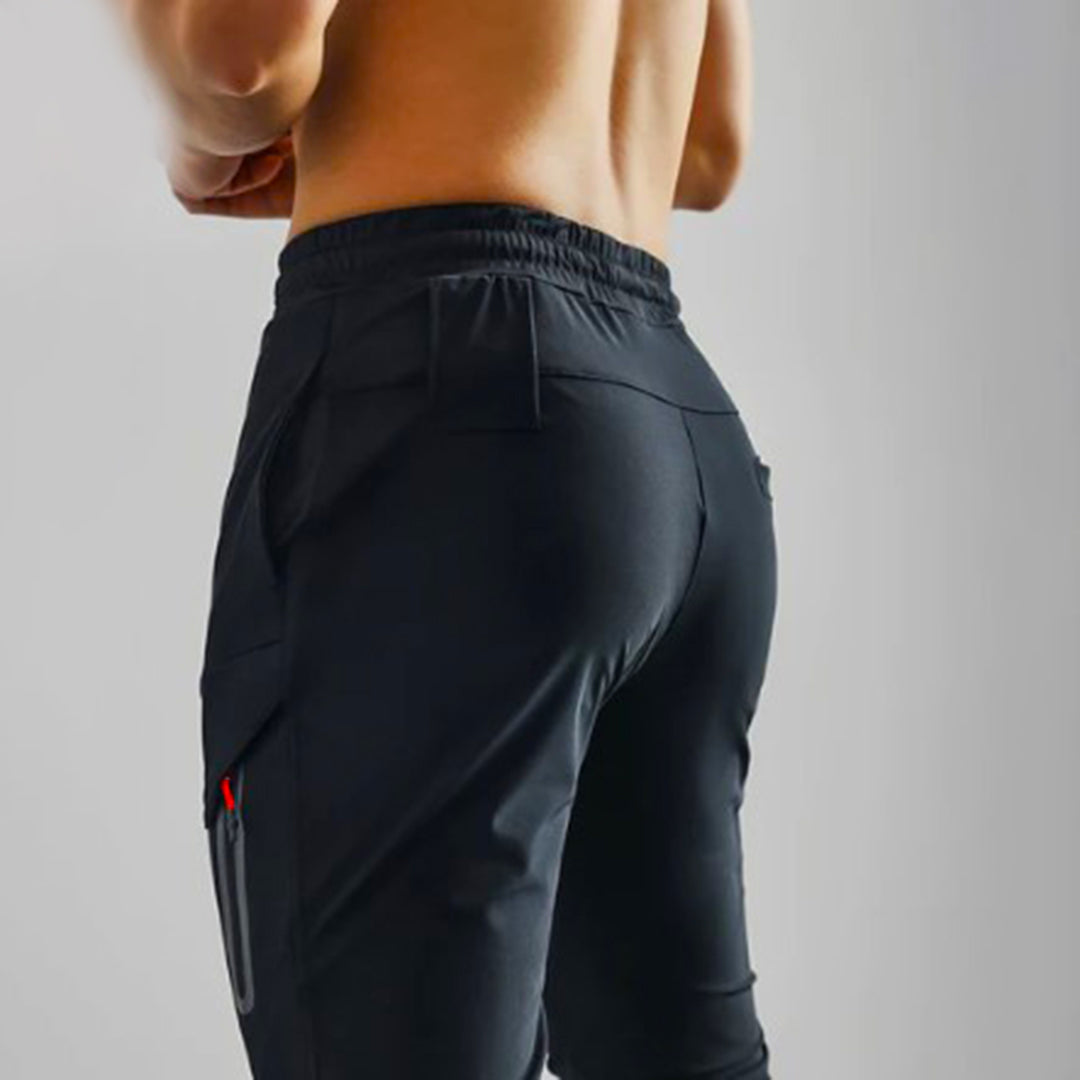 Pantalon de jogging homme avec poches cargo – Pantalon d'entraînement sportif coupe slim pour le quotidien et le fitness