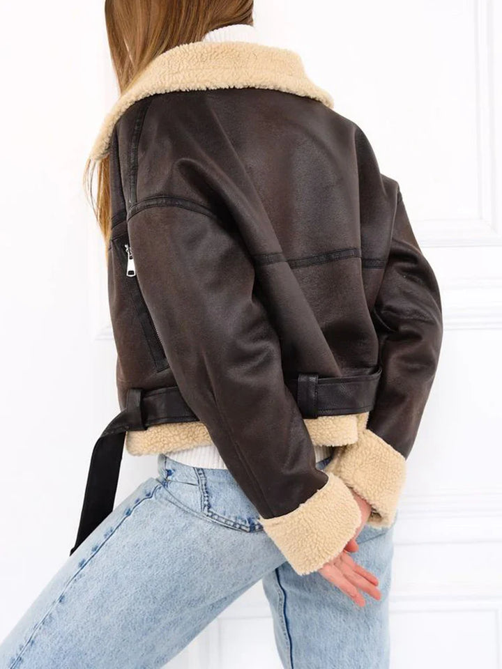 Samara - Stylish cropped jacket with zipper