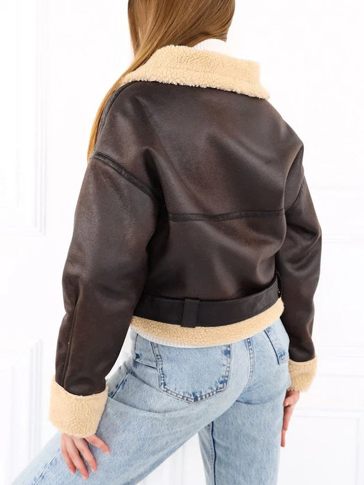 Samara - Stylish cropped jacket with zipper