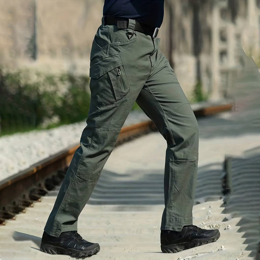 Herren Tactical Cargo Hose – Robuste Outdoorhose mit Reißverschlusstaschen & Stretch für Arbeit, Wandern & Abenteuer