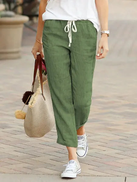Lilly - Pantalon avec cordon de serrage et taille élastique
