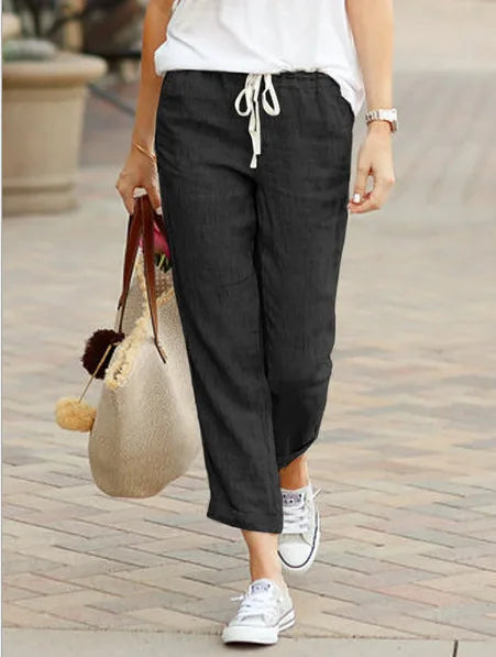 Lilly - Pantalon avec cordon de serrage et taille élastique