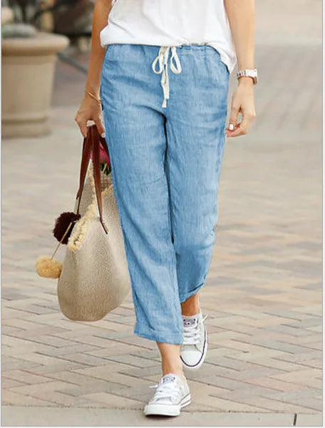 Lilly - Pantalon avec cordon de serrage et taille élastique