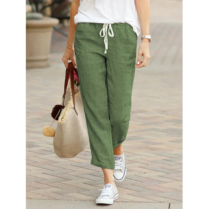 Lilly - Pantalon avec cordon de serrage et taille élastique