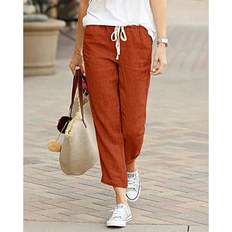 Lilly - Pantalon avec cordon de serrage et taille élastique