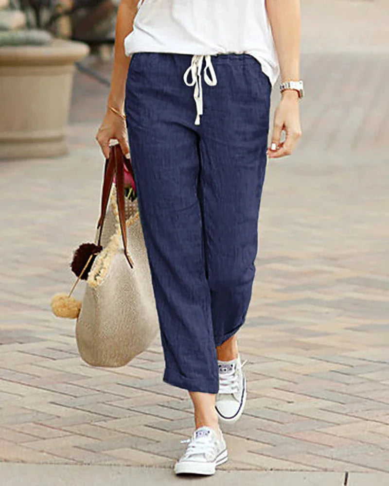 Lilly - Pantalon avec cordon de serrage et taille élastique