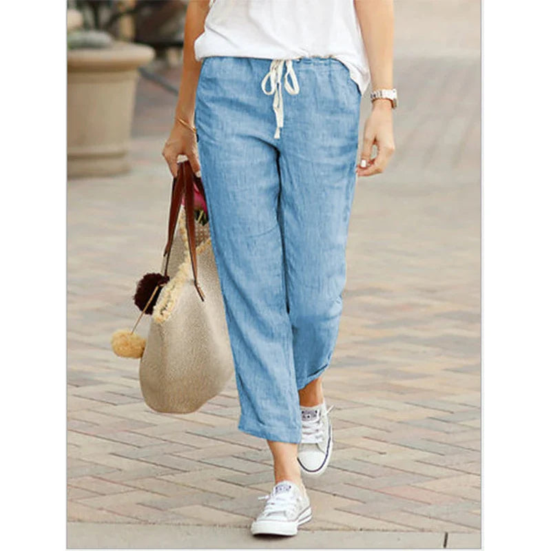 Lilly - Pantalon avec cordon de serrage et taille élastique