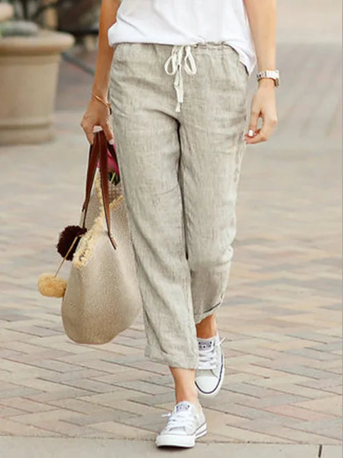 Lilly - Pantalon avec cordon de serrage et taille élastique
