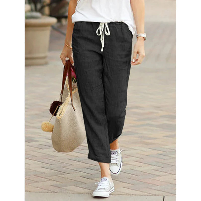 Lilly - Pantalon avec cordon de serrage et taille élastique
