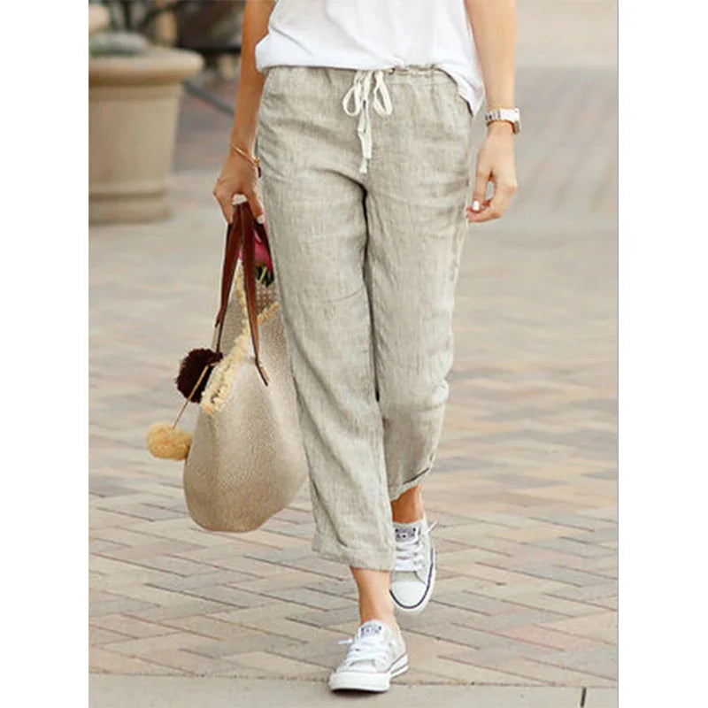 Lilly - Pantalon avec cordon de serrage et taille élastique