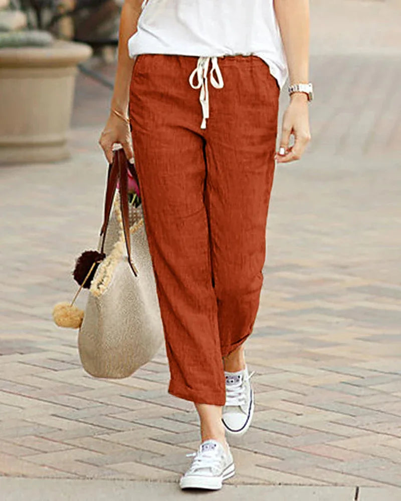 Lilly - Pantalon avec cordon de serrage et taille élastique