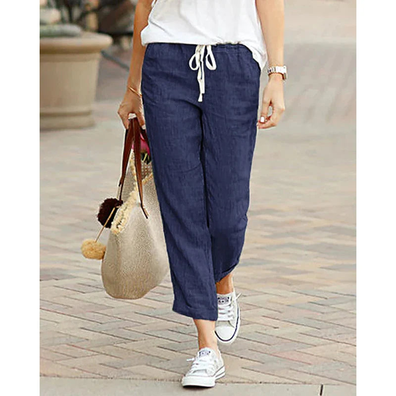 Lilly - Pantalon avec cordon de serrage et taille élastique