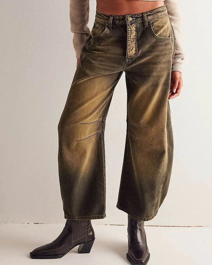 Jean baggy femme à jambes larges – Pantalon en denim taille haute style vintage pour streetwear et usage quotidien