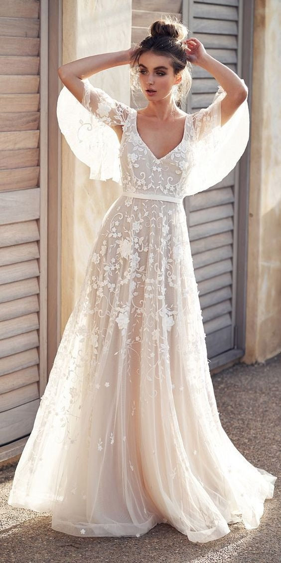 Pyralis - Elegantes Boho Maxikleid Luxus Design für Frauen