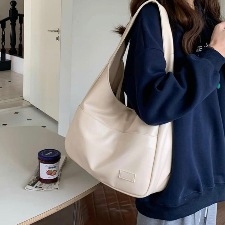 Borsa a tracolla minimalista in pelle vegana – Borsa hobo retrò per donna