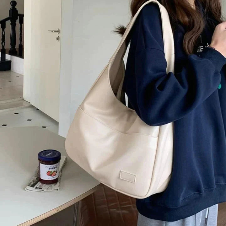 Sac bandoulière minimaliste en cuir vegan – Sac hobo tendance pour femmes