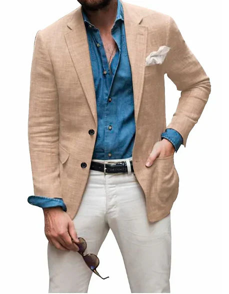 Leichter Herren Leinenblazer – Sommer Sakko mit modernem Schnitt für Business, Freizeit & Events