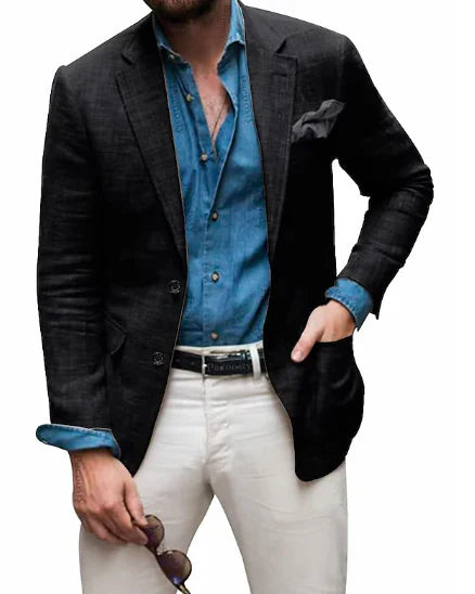 Leichter Herren Leinenblazer – Sommer Sakko mit modernem Schnitt für Business, Freizeit & Events