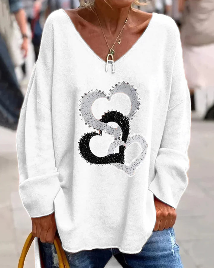 Flosa - pull graphique confortable pour femmes