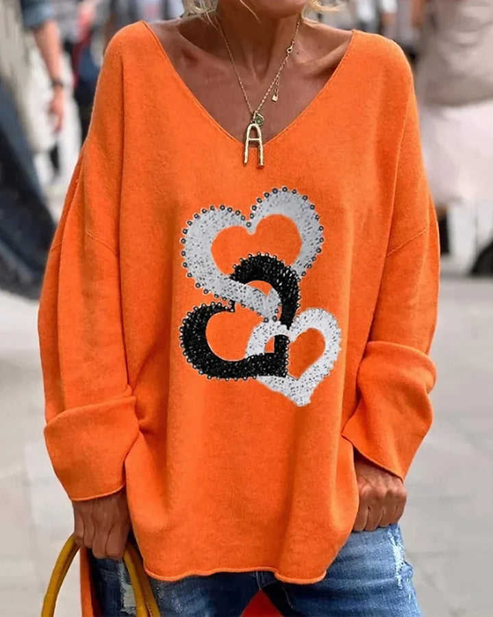 Flosa - pull graphique confortable pour femmes