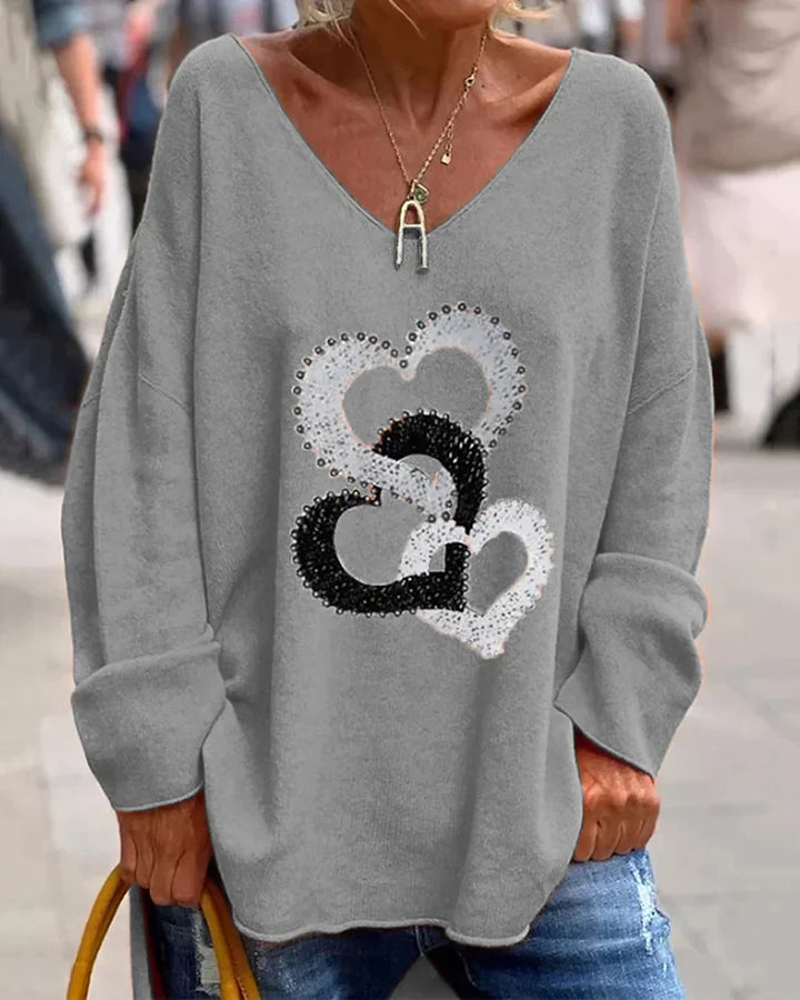 Flosa - pull graphique confortable pour femmes