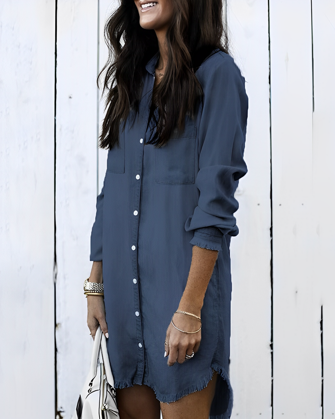 Mariana - Camicia di jeans con abbottonatura