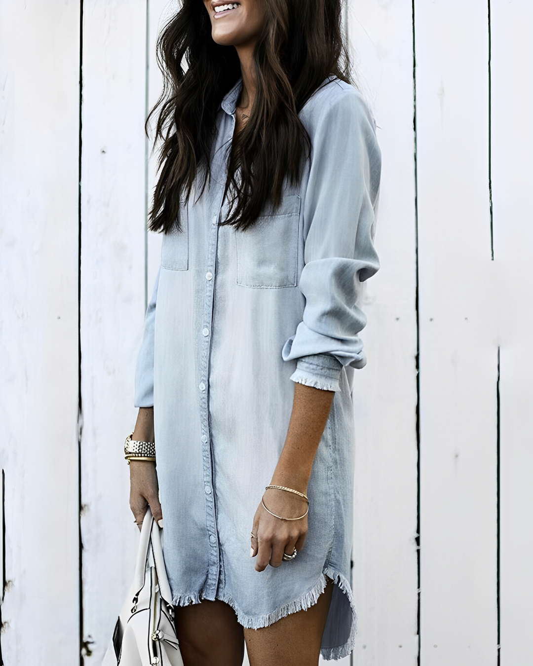 Mariana - Camicia di jeans con abbottonatura