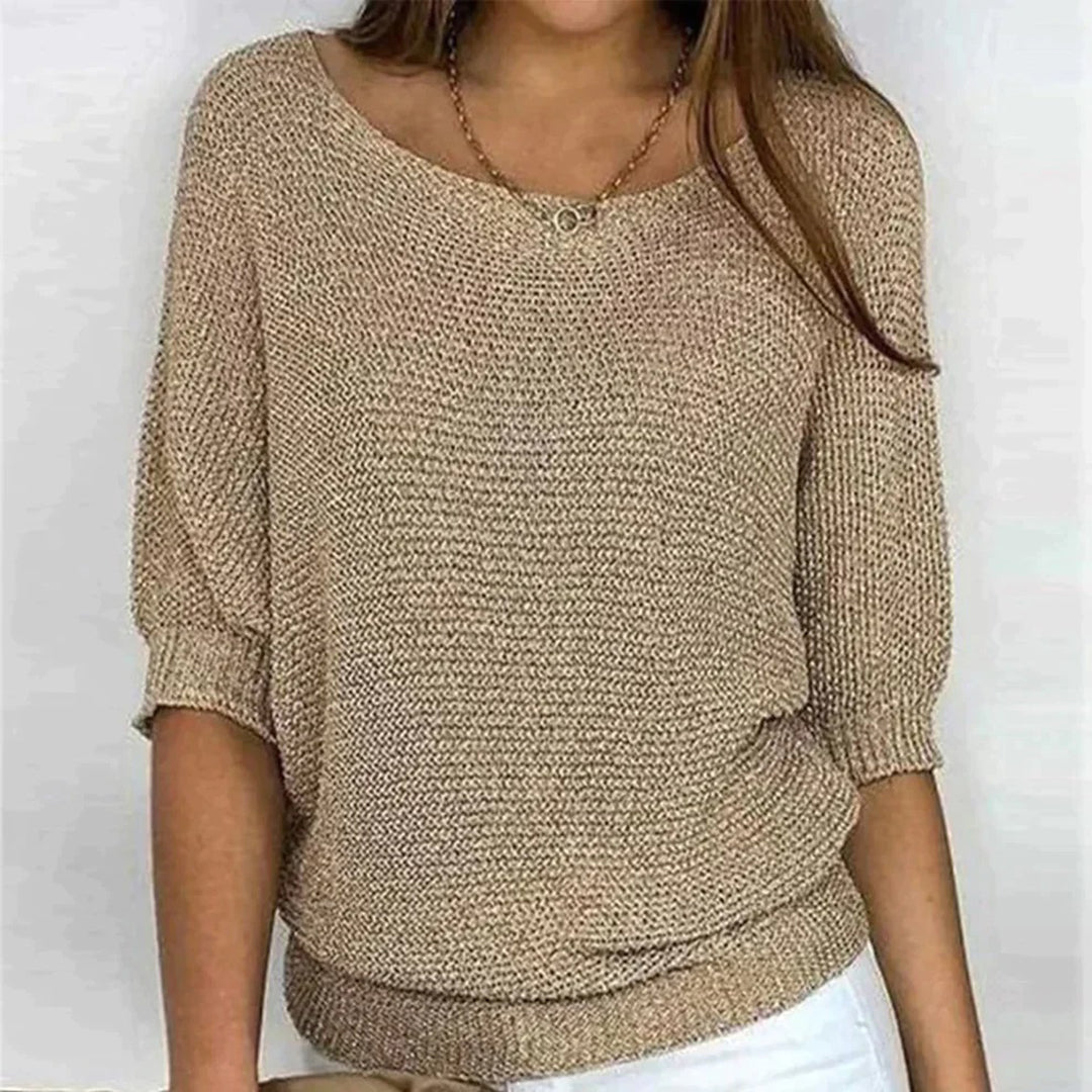 Bellerose - Top - Elegante - Motivo a maglia / Design versatile - Adatto per tutti i giorni per donna