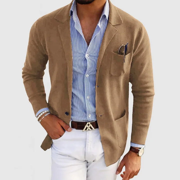 Blazer da uomo casual slim fit – giacca leggera con stretch e rever per business, tempo libero e look estivi smart