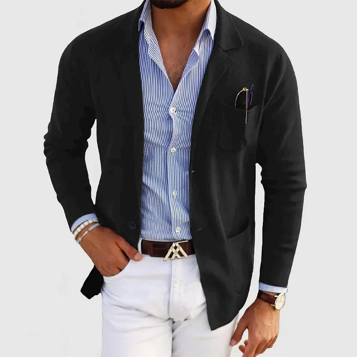 Blazer da uomo casual slim fit – giacca leggera con stretch e rever per business, tempo libero e look estivi smart