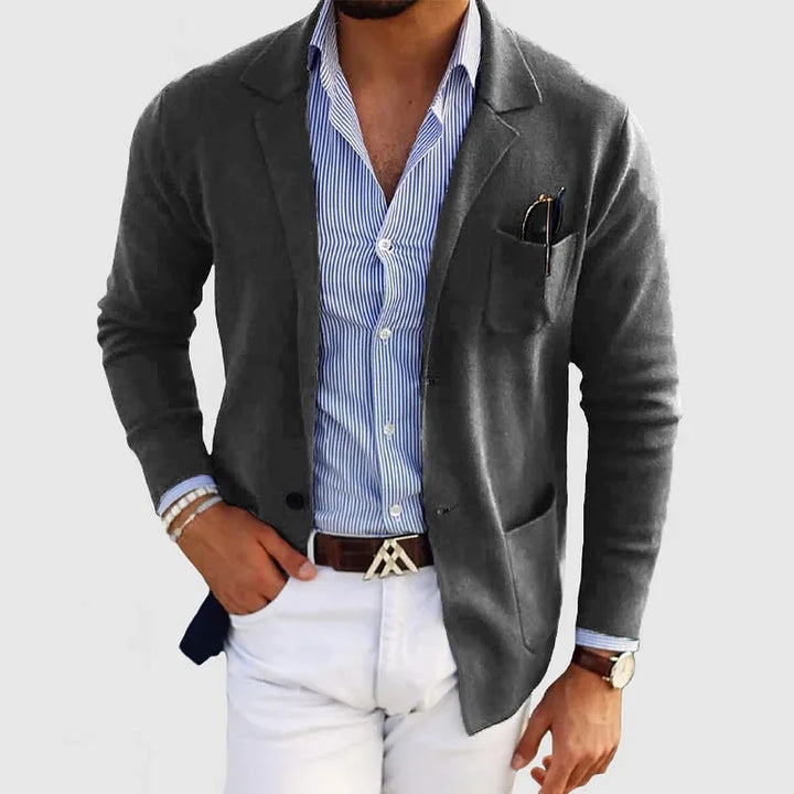 Blazer da uomo casual slim fit – giacca leggera con stretch e rever per business, tempo libero e look estivi smart